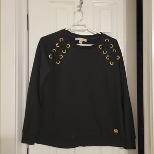 Michael Kors Black Sweater with Gold Accents Size M